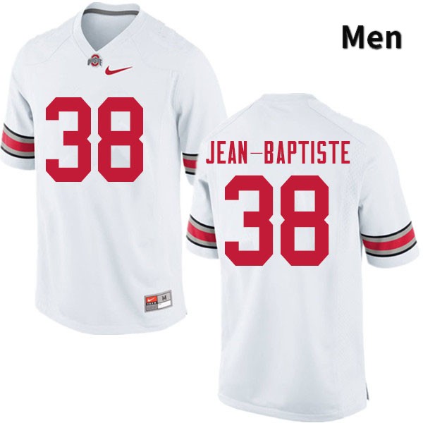 Ohio State Buckeyes Javontae Jean-Baptiste Men's #38 White Authentic Stitched College Football Jersey